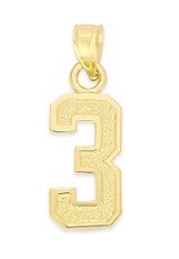 terrific teensy-weensy athletic number gold baby charm 